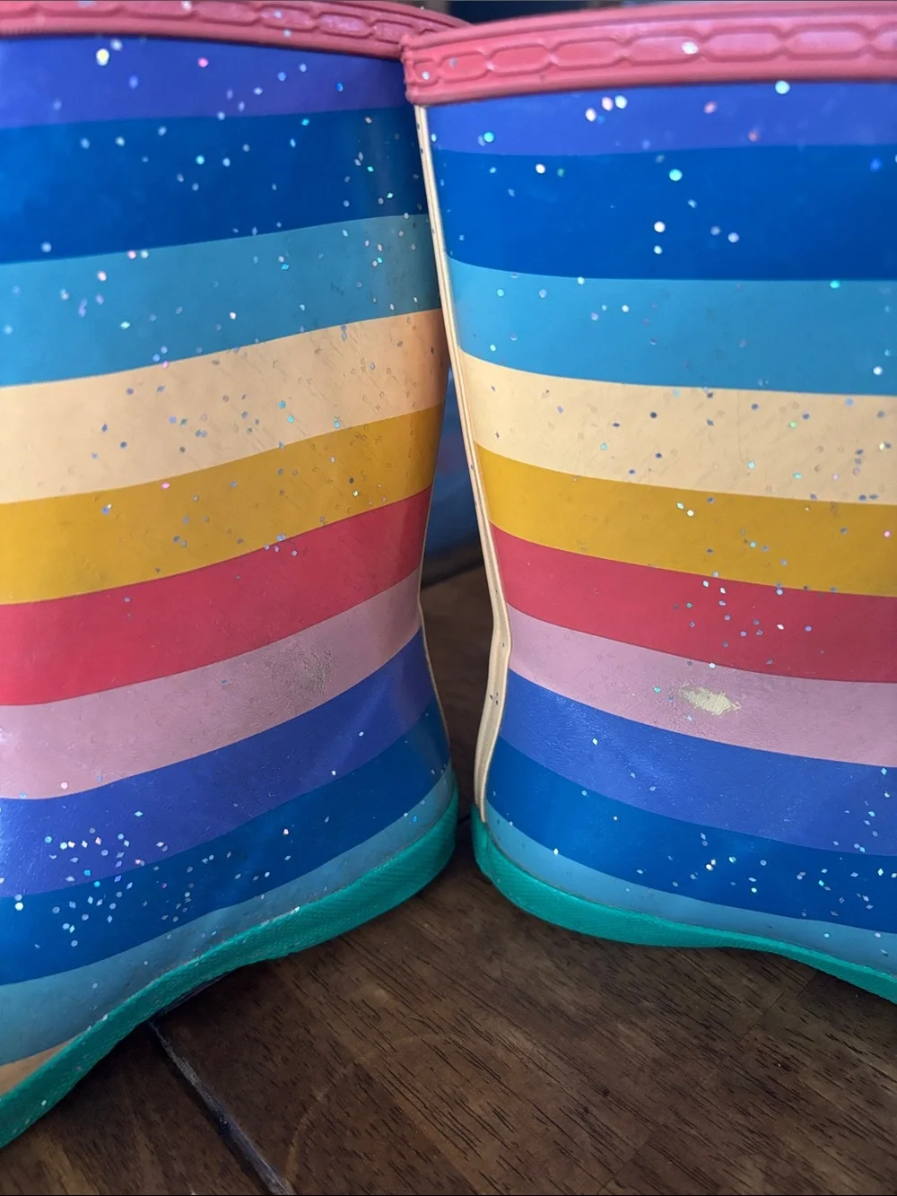 Hunter Kids' Rainbow Stripe Waterproof Rain Boots - Multicolor